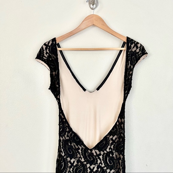 LOVERS + FRIENDS Vanity Fair Backless Gown in Black Lace - Picture 6 of 8